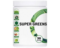 Super Greens - 300g - Superfood Mix 100% natuurlijke power smoothie - Green Juice - Probioticum Lactospore® & 27 soorten groenten en fruit - LUTO Supplements
