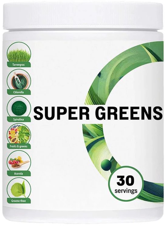 Super Greens - 300g - Superfood Mix 100% natuurlijke power smoothie - Green Juice - Probioticum Lactospore® & 27 soorten groenten en fruit - LUTO Supplements