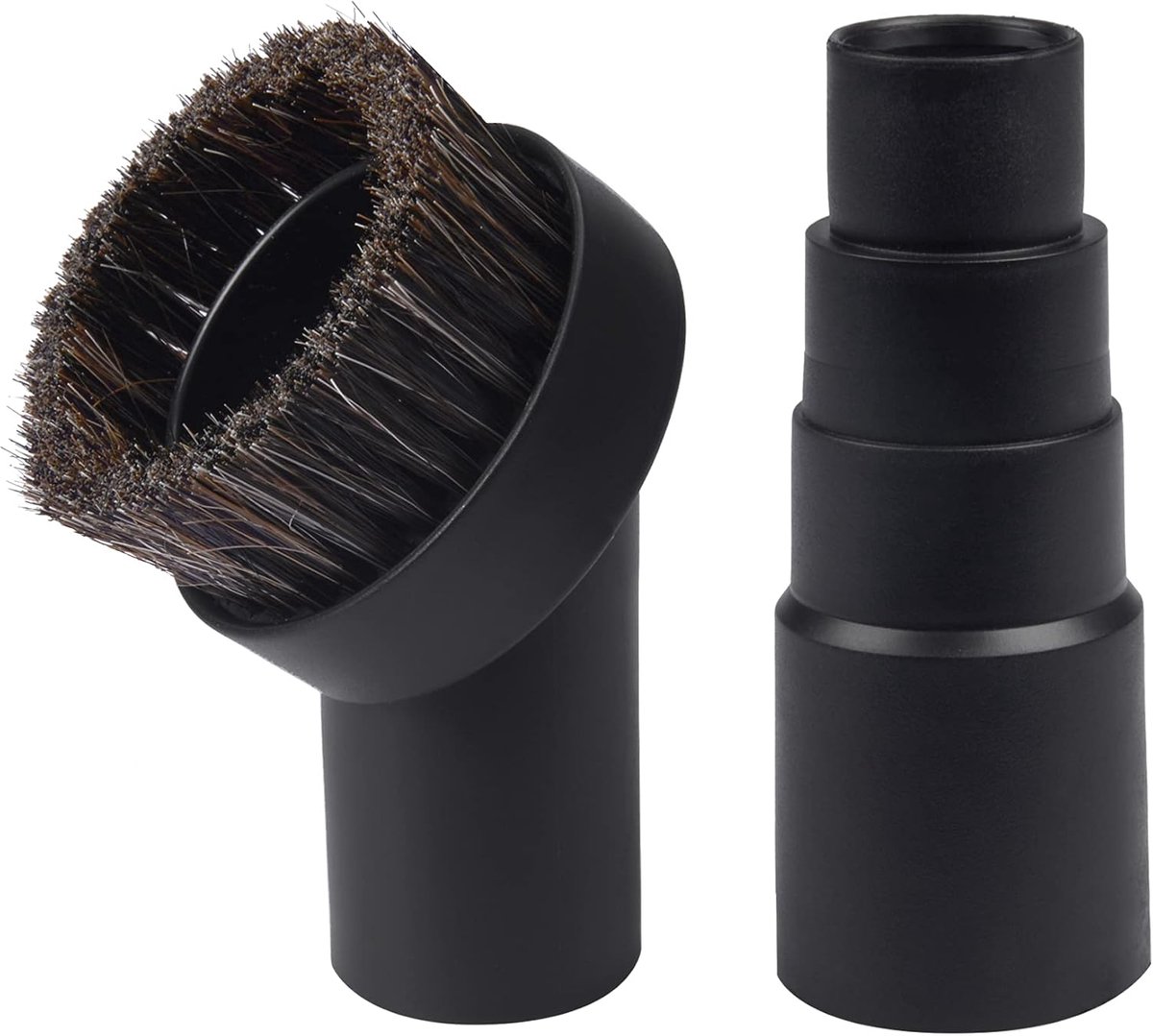 Universeel Stofzuiger Plumeau en aansluiting -25 mm lang paardenhaar-universele aansluiting Geschikt voor 25 mm/1", 32 mm/1-1/4, 35 mm/1-3/8 slang-Zacht en Hard-Stofzuiger Onderdelen