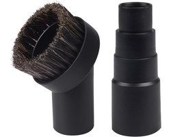 Universeel Stofzuiger Plumeau en aansluiting -25 mm lang paardenhaar-universele aansluiting Geschikt voor 25 mm/1", 32 mm/1-1/4, 35 mm/1-3/8 slang-Zacht en Hard-Stofzuiger Onderdelen