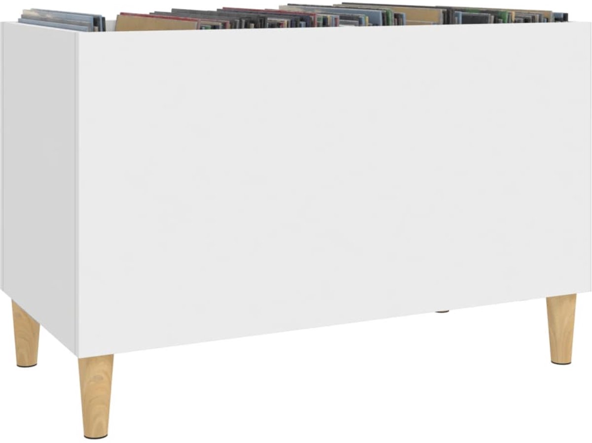 Platenspeler Meubel - LP-kast - Platenspelerkast - Draaitafelstandaard - Platenspelerstandaard - Vintage Displayplank - Wit