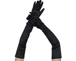 Lange dames handschoenen - extra lange satijnen stretch satijnen handschoenen - vintage feest dameshandschoenen - bruidshandschoenen - geschikt voor bruiden bruiloft opera theekransje
