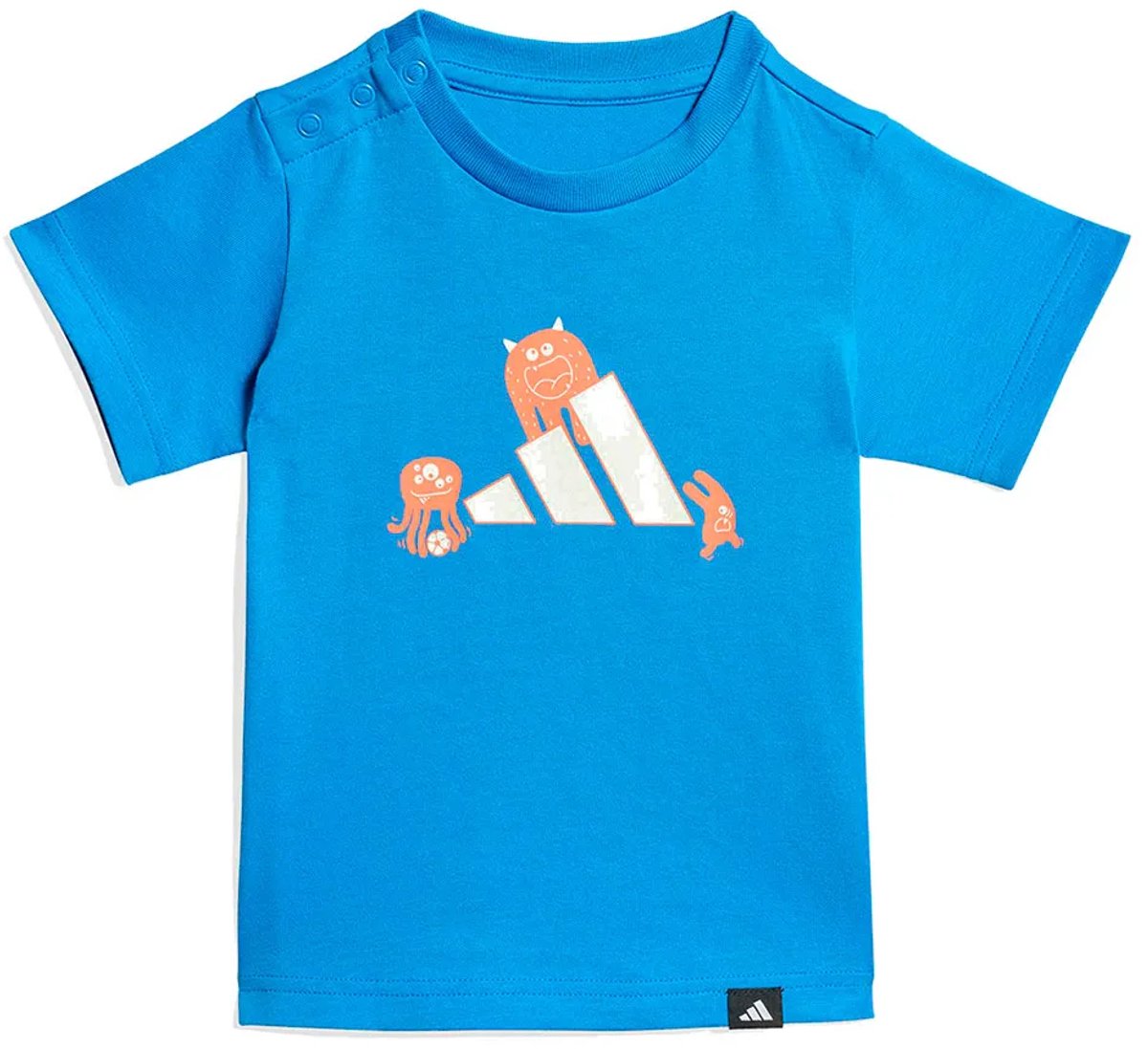 Adidas Tiro_nster Graphic T-shirt Met Korte Mouwen 12-18 Months Kinderen Blauw