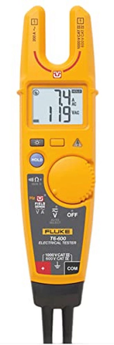 Elektrische Spannings- en Stroomtester met FieldSense-technologie tot 600V