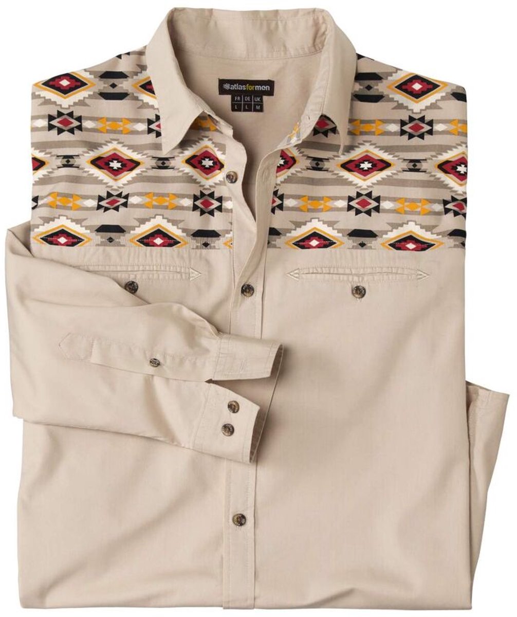 ATLAS FOR MEN - Overhemd Navajo Land - Heren - Verkrijgbaar in grote maten - XXL