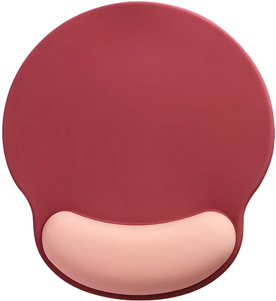 Techidna® - Ergonomische Muismat met Polssteun - Rood & Roze - Gelkussen - Antislip - Compact