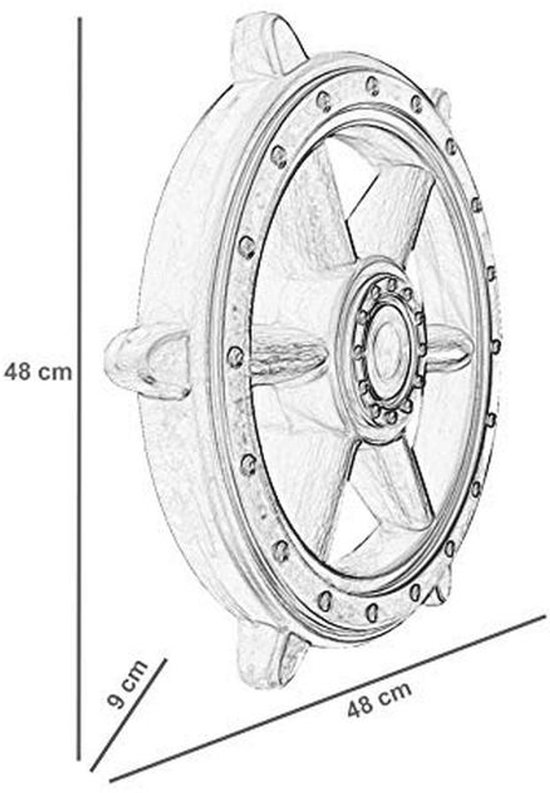 Pirate Steering Wheel 48 cm for Climbing Towers and Play Ships with Sound Effects — afbeelding 3
