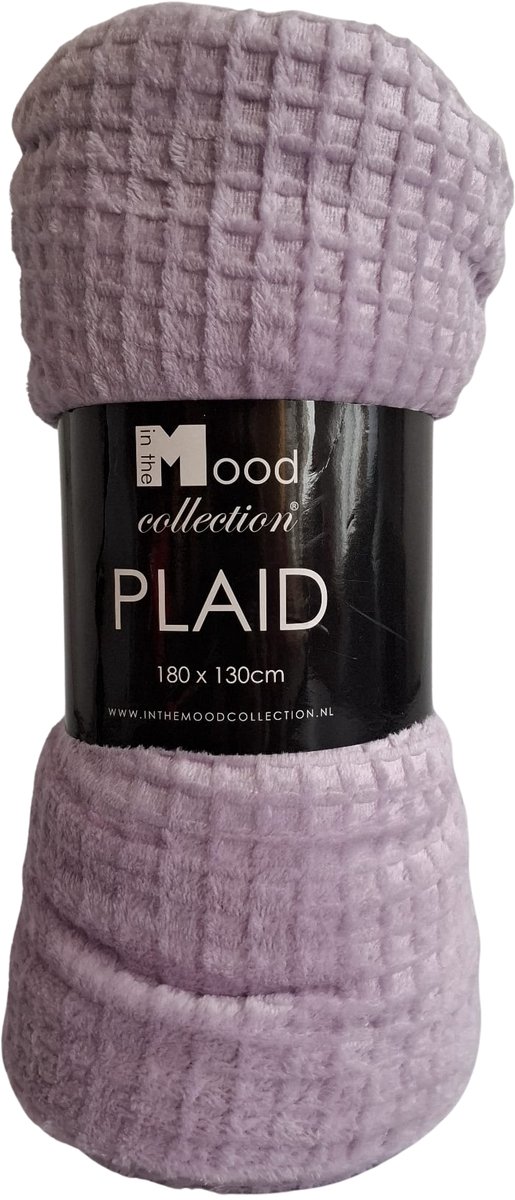 Mica Joanne Fleece Plaid 180x130 cm – Zacht Woondeken – Lila