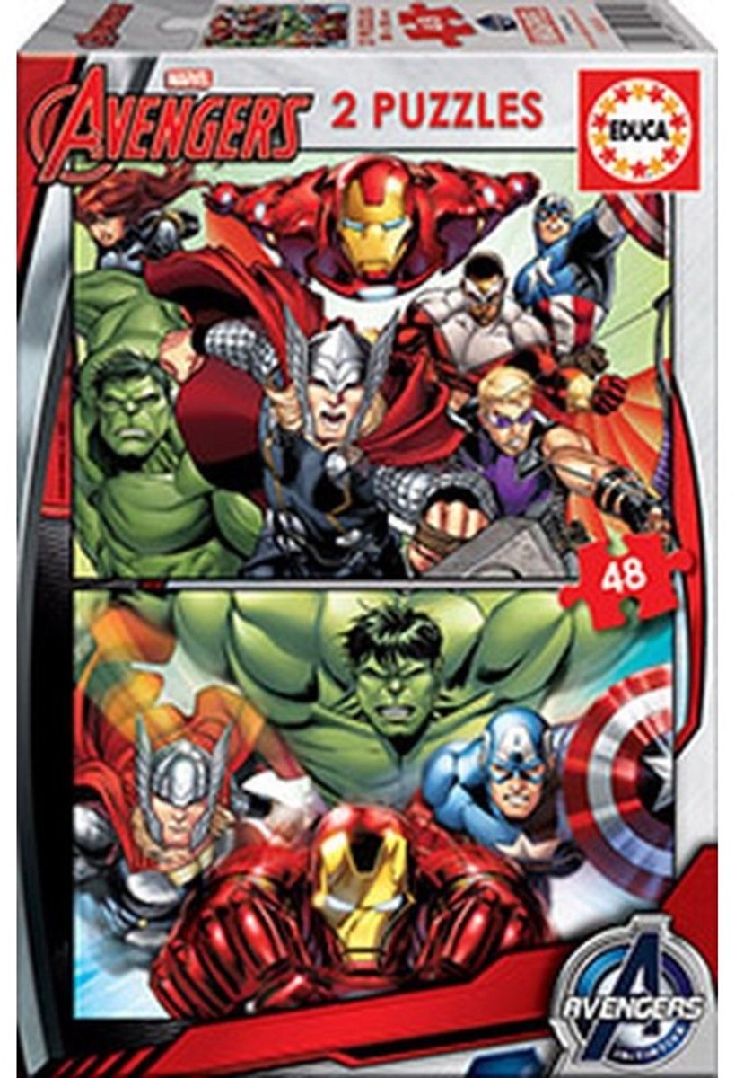 Marvel Educa - : the avengers - 2 x 48 puzzel stukjes