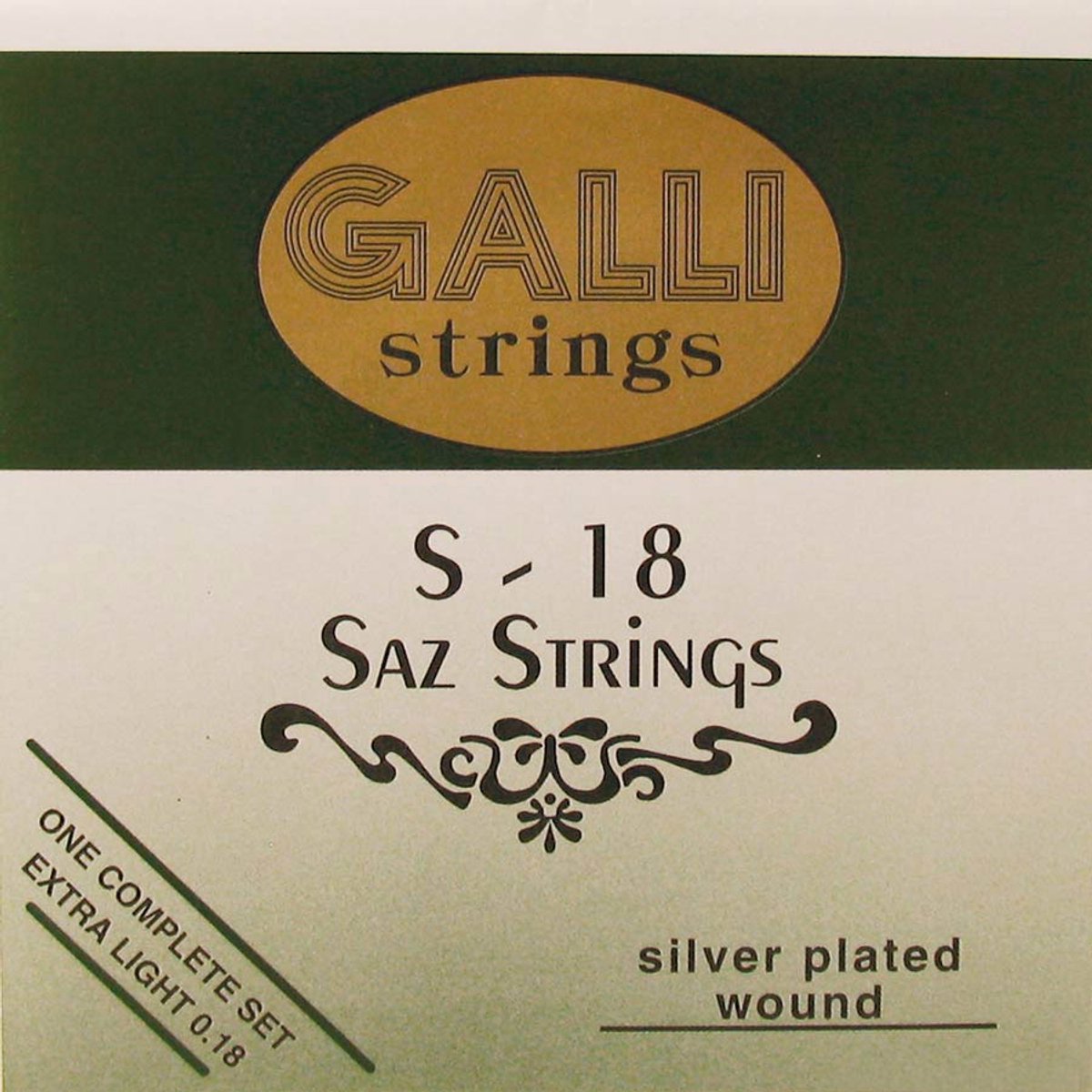 Snarenset saz - Galli S-018 - Verzilverd bespannen - 007-022 - Extra Light