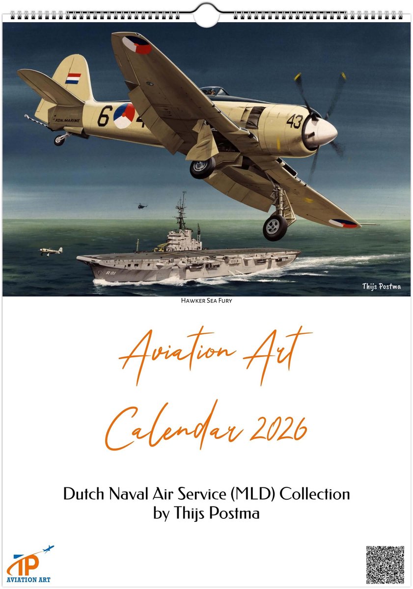 Thijs Postma - Aviation Art Calendar 2026 - Dutch Naval Air Service (MLD) Collection