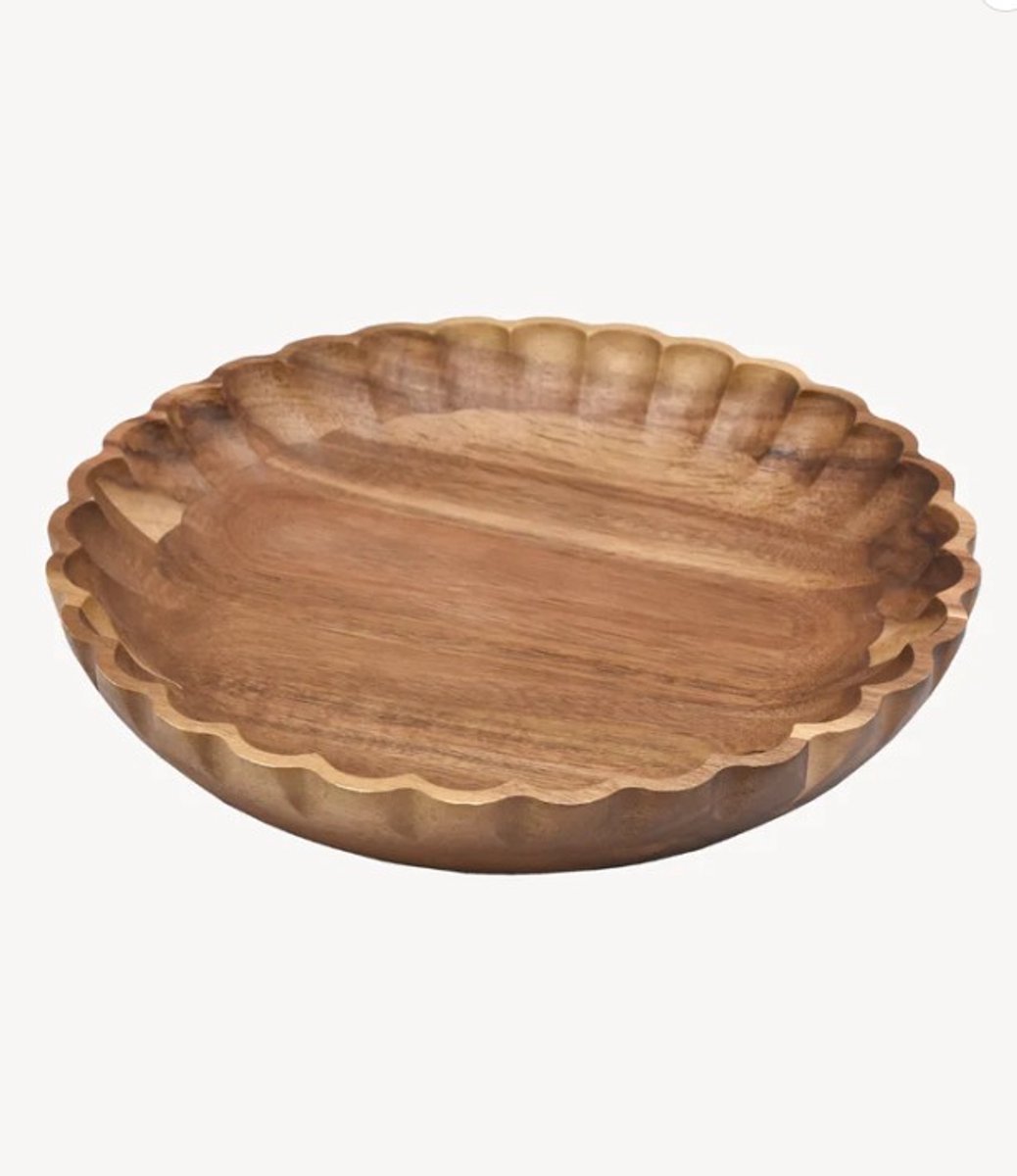 Zoha Acacia Lotus Kom Ø25 cm – Organisch, Natuurlijk & Handgemaakt