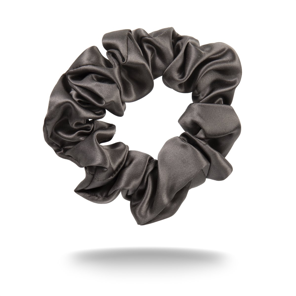 Scrunchie van 100% moerbeizijde - mulberry Silk - haar elastiek zonder haarbreuk - luxe scrunchie dames - Walure Aesthetics - medium size - donkergrijs