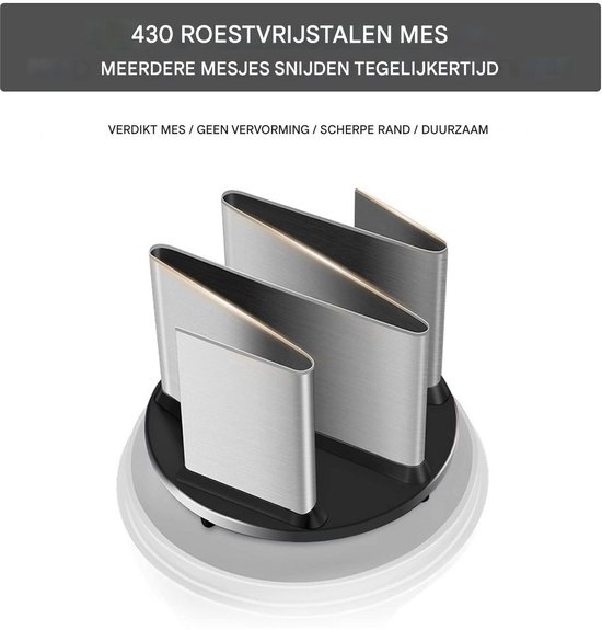 Ynkkvre - Groentehakker - Uienhakker - Uiensnijder - Keukenmachine - Hakmolen - Food Processor - RVS Messen - 2-in-1 Design van Ynkkvre — afbeelding 3