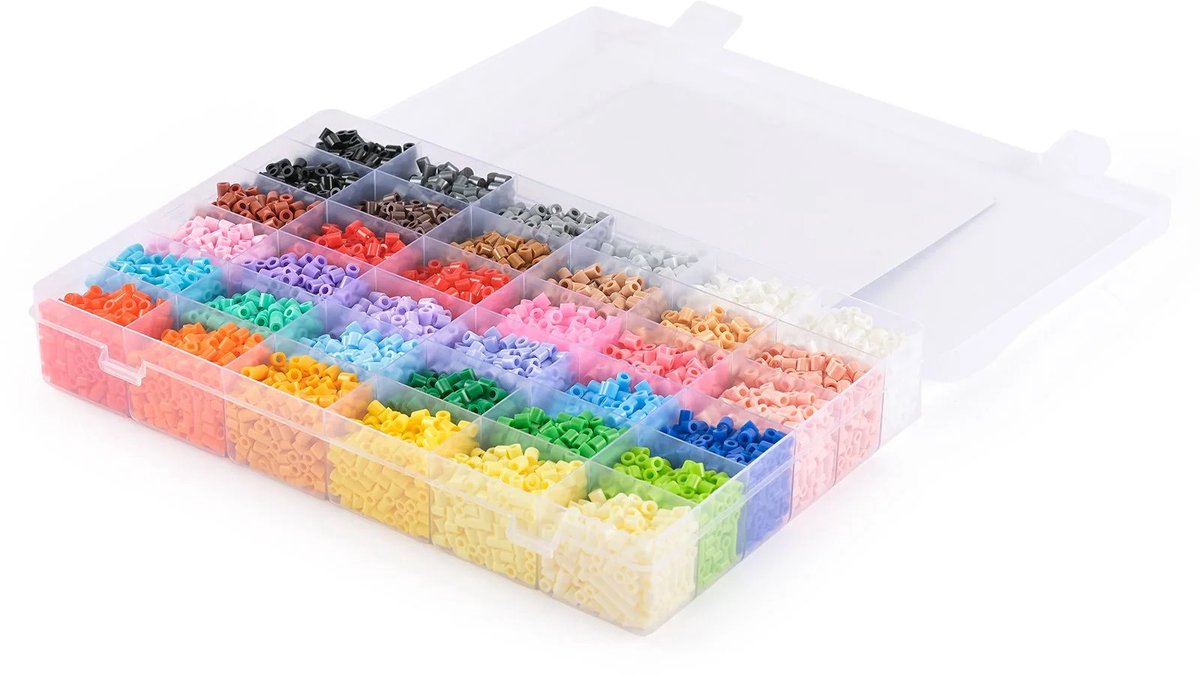 Vaessen Creative Strijkkralen Set - 5 mm - Assortiment - 36 kleuren - 12.000 stuks — afbeelding 3