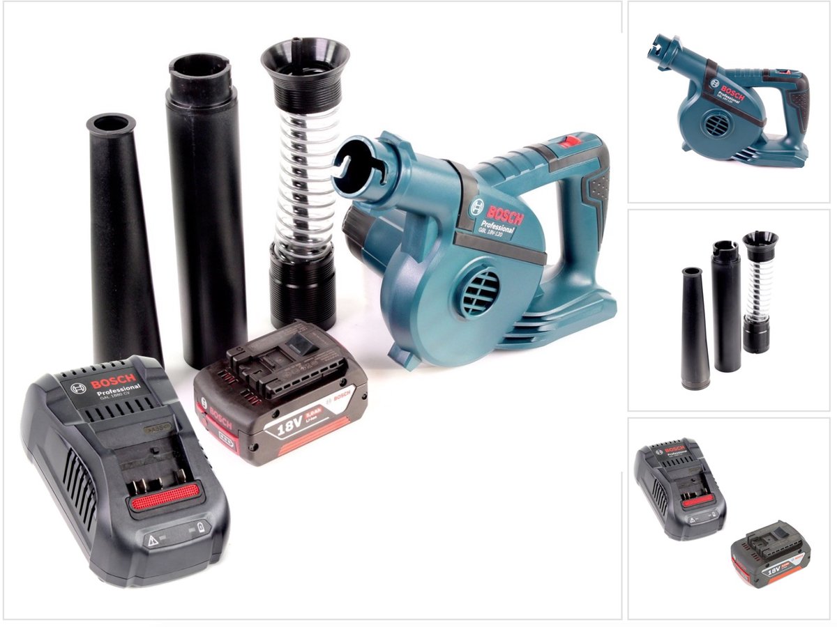 Bosch GBL 18 V-120 accu bladblazer met 1x Bosch GBA 18V 5.0 Ah accu + GAL 1880 CV lader
