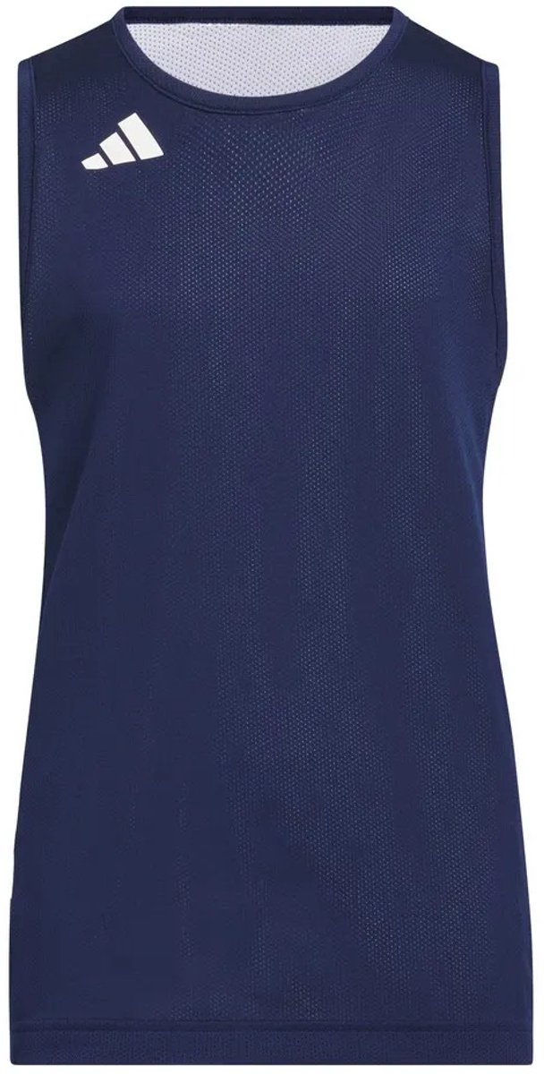 Adidas 3g Speed Reversible Basketball Aeroready Junior Mouwloos T-shirt 11-12 Years Kinderen Marineblauw