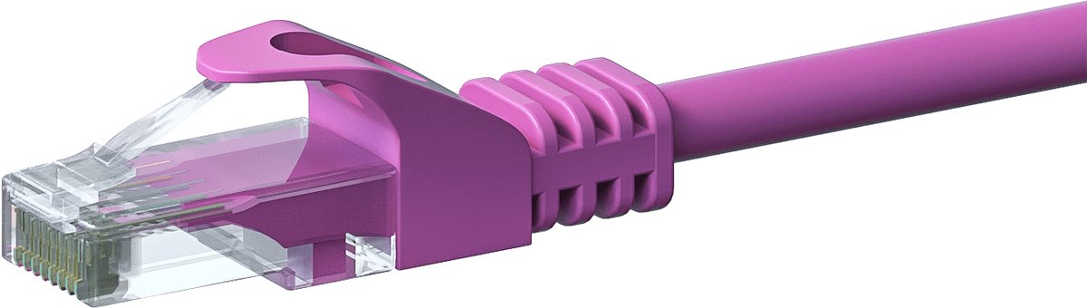 Bol.com Danicom CAT6 UTP patchkabel - 1 meter roze - CCA - netwerkkabel - internetkabel - UTP kabel - RJ45 - 1000 mbit/s aanbieding