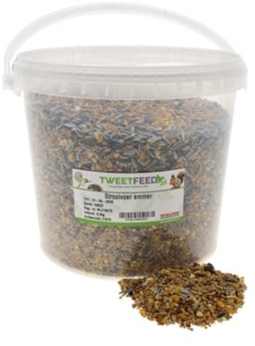 Tweetfeed Strooivoer voor tuinvogels – complete mix van zaden in emmer 3,5 kg