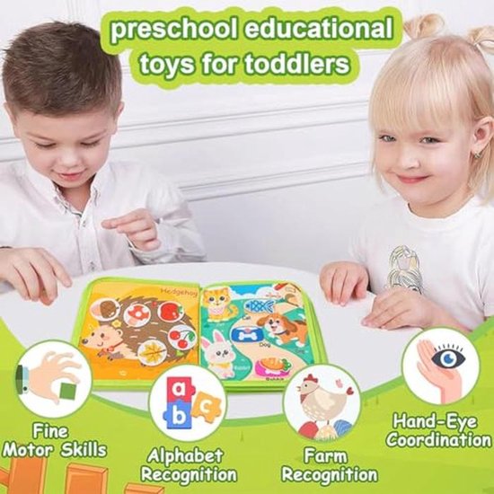 Interactief Montessori Boek voor Kinderen - Sensorisch Speelgoed voor 1 Jaar — afbeelding 2