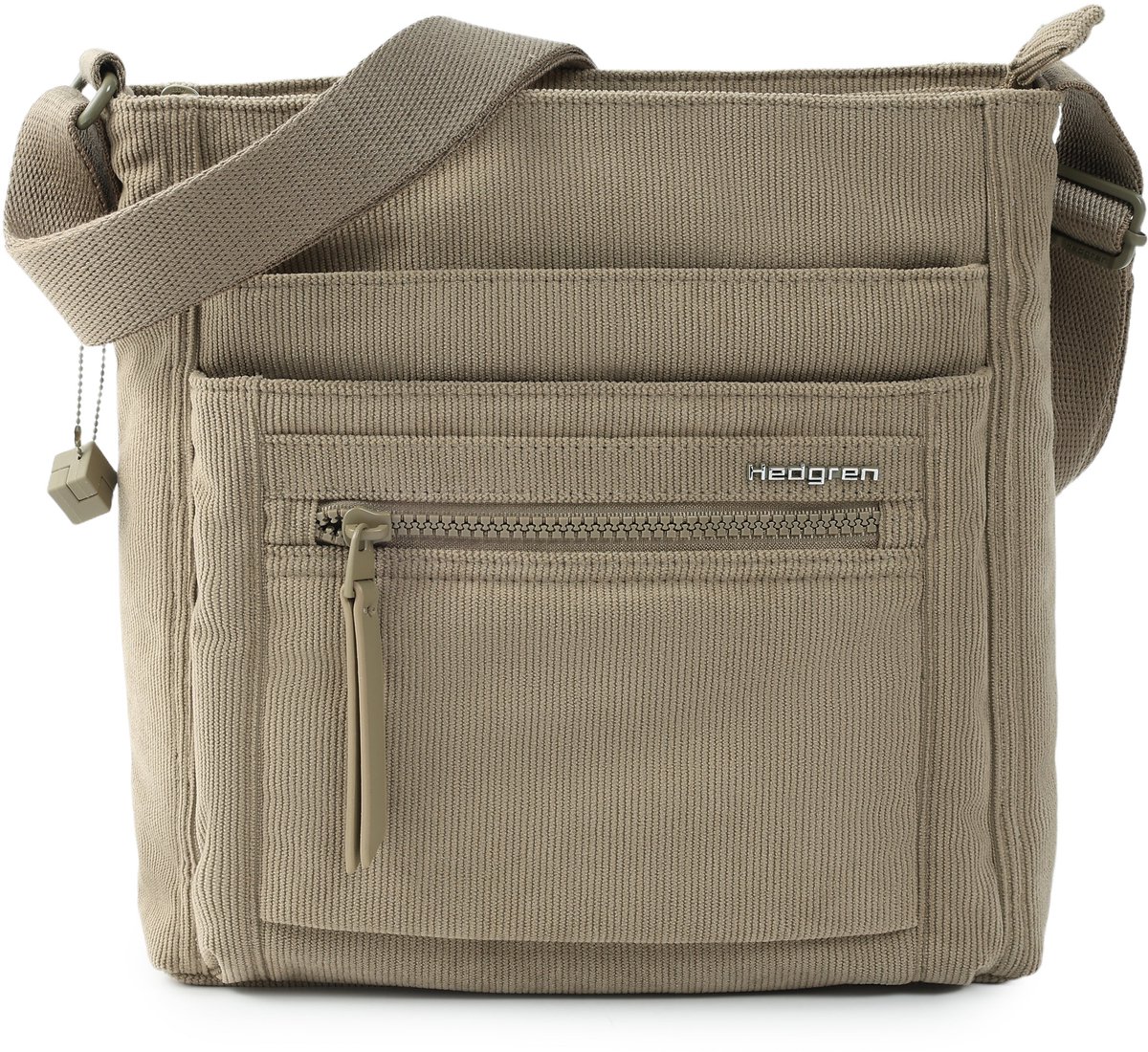 Hedgren ORVA Crossbodytas met RFID-bescherming – Waterafstotend – Lichtgewicht – Ribfluweel String Beige