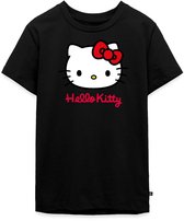Hello Kitty Klassiek Portret Hello Kitty Tekst Premium T-Shirt Tiener