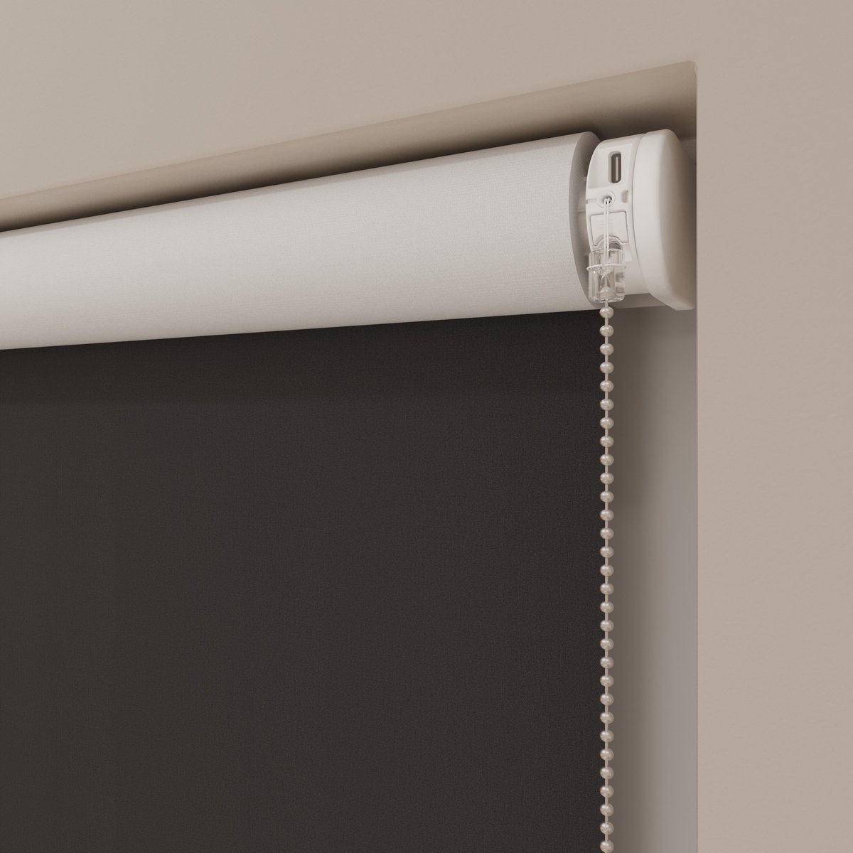 DTCH® Elektrisch Rolgordijn Verduisterend - Easy - Black - 180 x 190 cm - Motionblinds CMD-03