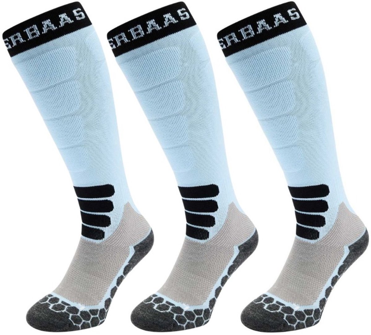 Poederbaas Skisokken Merinowol Pro 3-pack Blauw