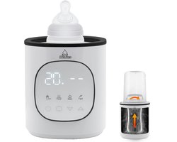 Mellons Flessenwarmer - Fles verwarmer 37°C tot 80°C - Baby bottle warmer - Babyvoeding - Opwarmen, warmhouden, ontdooien en steriliseren - Flessen sterilisator - Calora - Wit