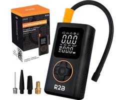 R2B Compressor Bandenpomp - Luchtcompressor - Geschikt voor Auto, Fiets, Ballen, Luchtbedden - Elektrische Fietspomp - Elektrische Bandenpomp - Pomp