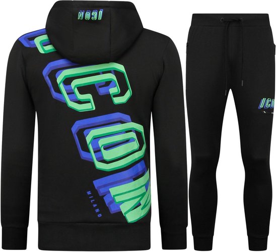 Ensemble de jogging pour homme - Survêtements - Survêtement ICON - Ensemble d'intérieur - Twinset - 5732 - Zwart / Vert