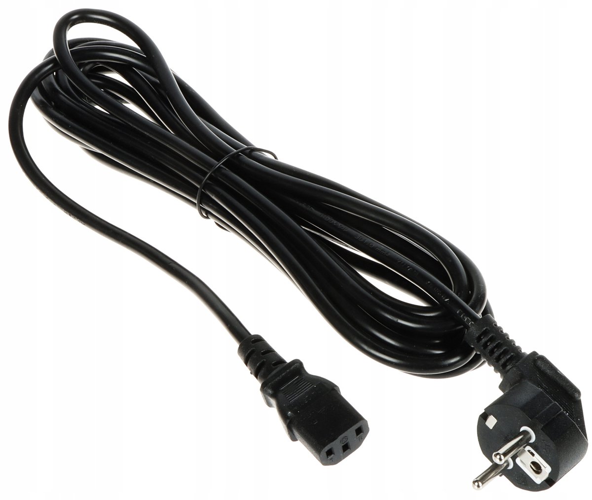 POS Netkabel C13 naar Schuko, 5 meter, Zwart