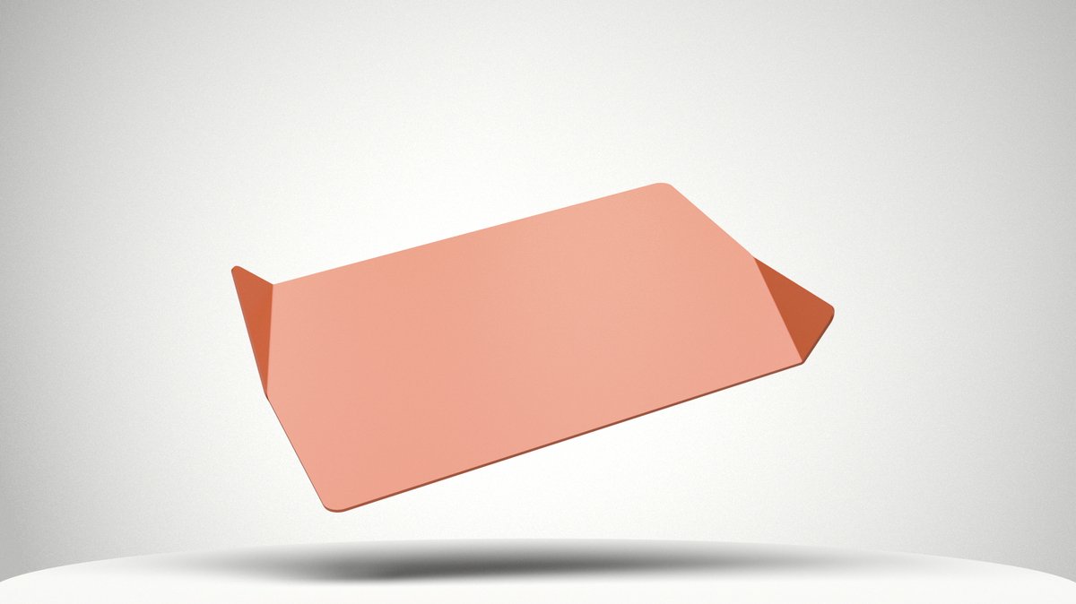 Nimble Design - Fold serie - Dienblad/Tray - Peach Pink - 35x25 cm - Aluminium