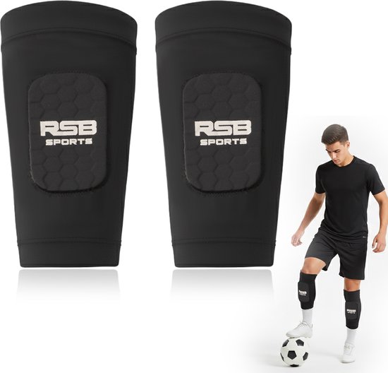RSB Sports Scheenbeschermers – Zwart – Maat L – Met Opbergzakje