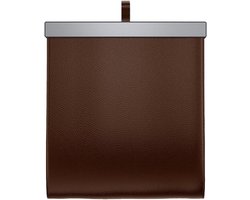 Auto prullenbak - auto vuilnisbak - 28.5*27*2cm - Aluminiumlegering + PU-materiaal - magnetisch openen en sluiten - draagvermogen tot 5 kg - waterdicht en ophangbaar - Luxe leer - 1 stuk - Donkerbruin