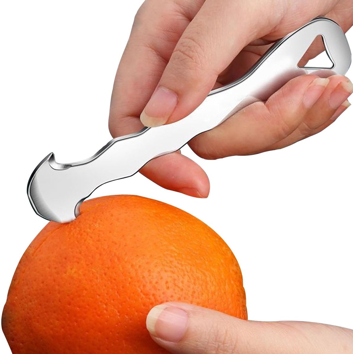 2-pack, roestvrijstalen sinaasappelschil gereedschap - multifunctionele citrus schilmachine, sinaasappel, grapefruit, fruit schilmachine en peeling agent voor citroenen