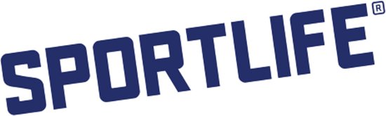 Het blauwe Sportlife logo op een witte achtergrond.