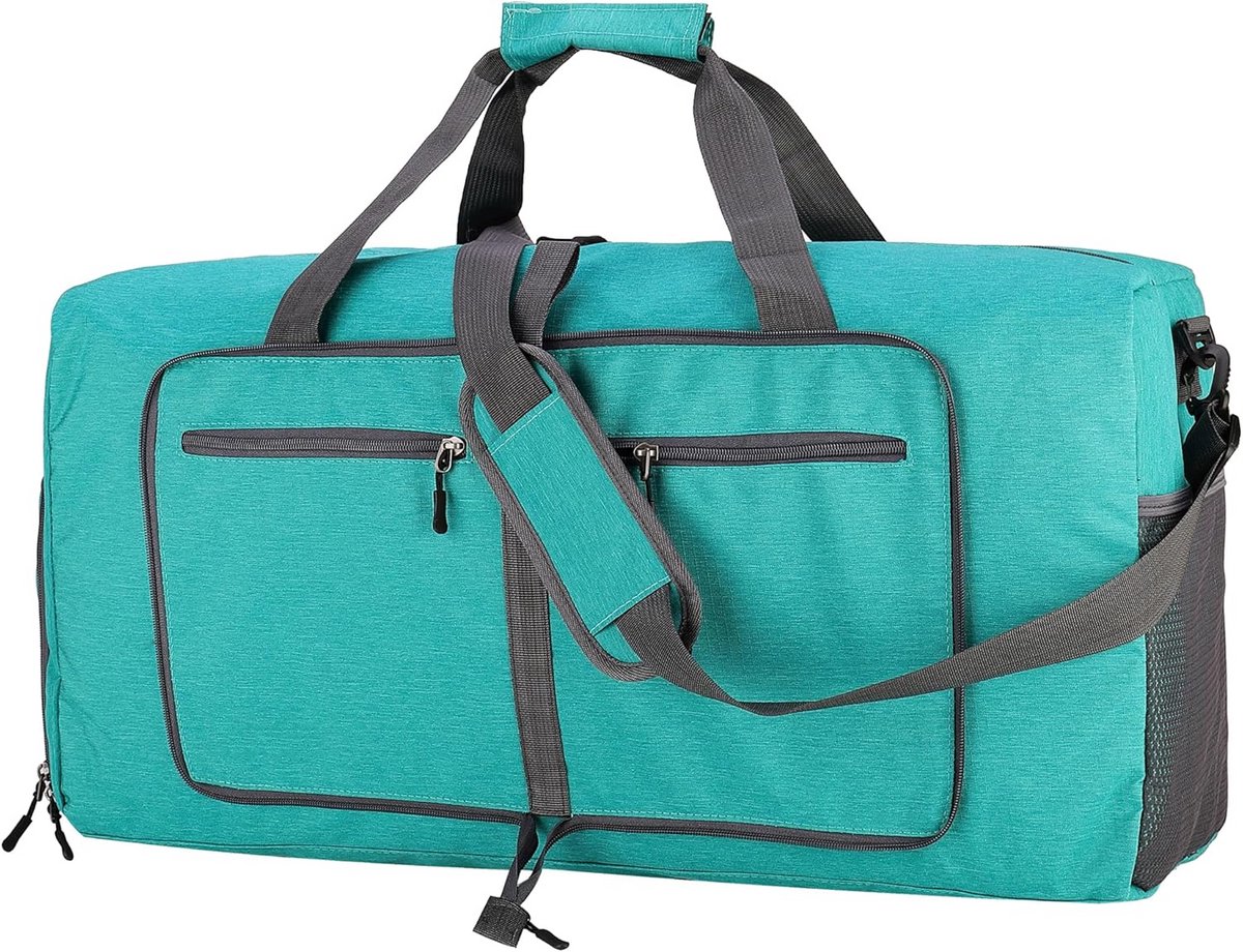 Reistas 60L groot opvouwbaar waterdicht met schoenenvak sporttas sauna fitness weekendtas