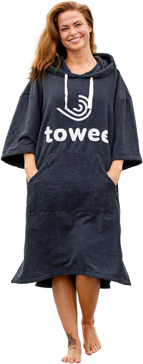 Sneldrogende surfponcho met capuchon - microvezel handdoek voor watersport