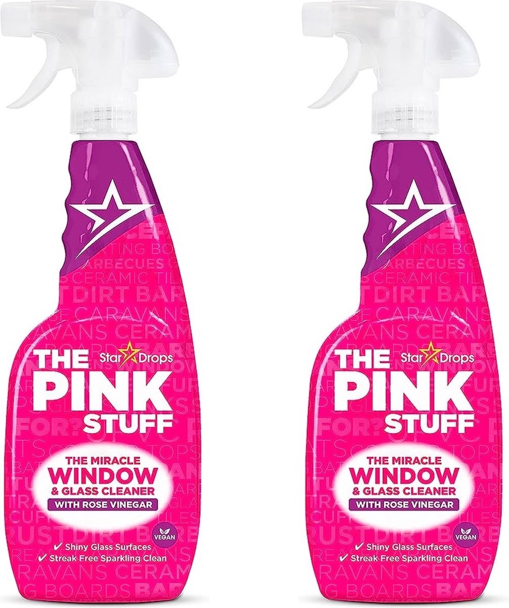 The Pink Stuff - Raam- en Glasreiniger - 2 x 750 ml - Voordeelverpakking