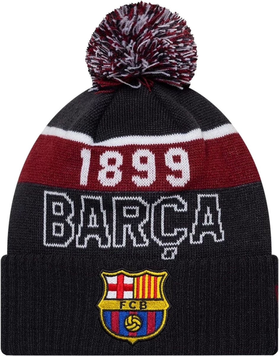 New Era Core Sport Knit Beanie FC Barcelona Hat Mannen Muts Blauw