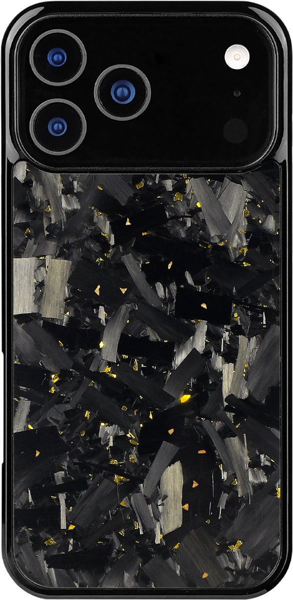FirstClassCarbon – iPhone 17 Pro Max – Carbon Fiber Hoesje – Forged Carbon – MagSafe Compatibel – Dun & Shockproof Telefoonhoesje – Goud
