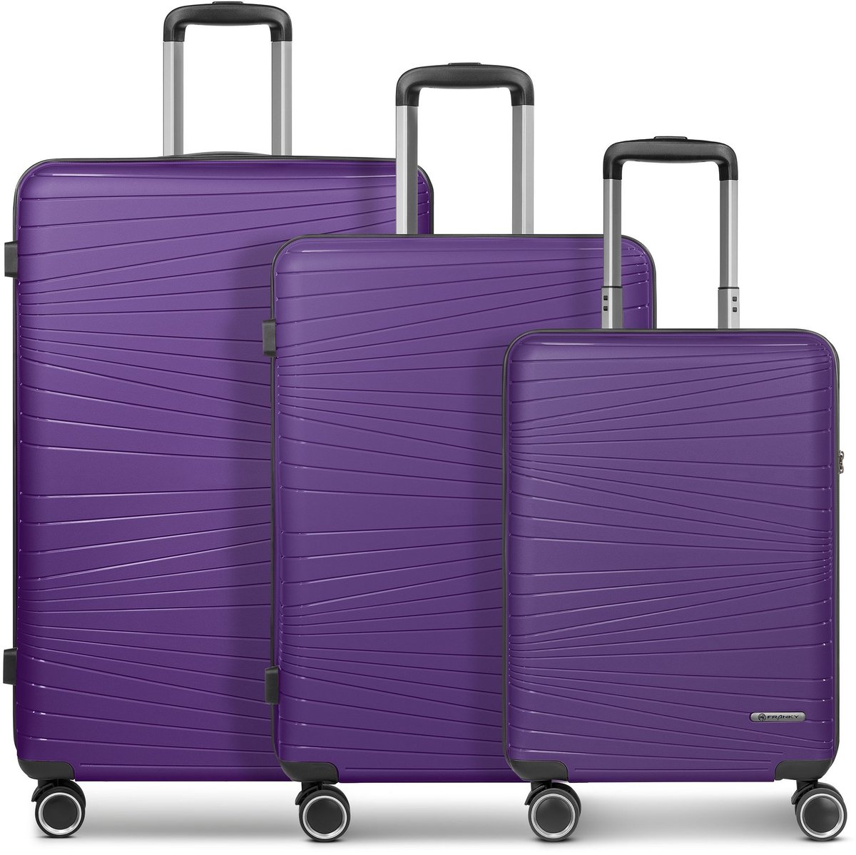 Franky Dallas 3.0 4-wiel kofferset 3-delig met stretch plooi - Harde bagage - TSA slot - purple