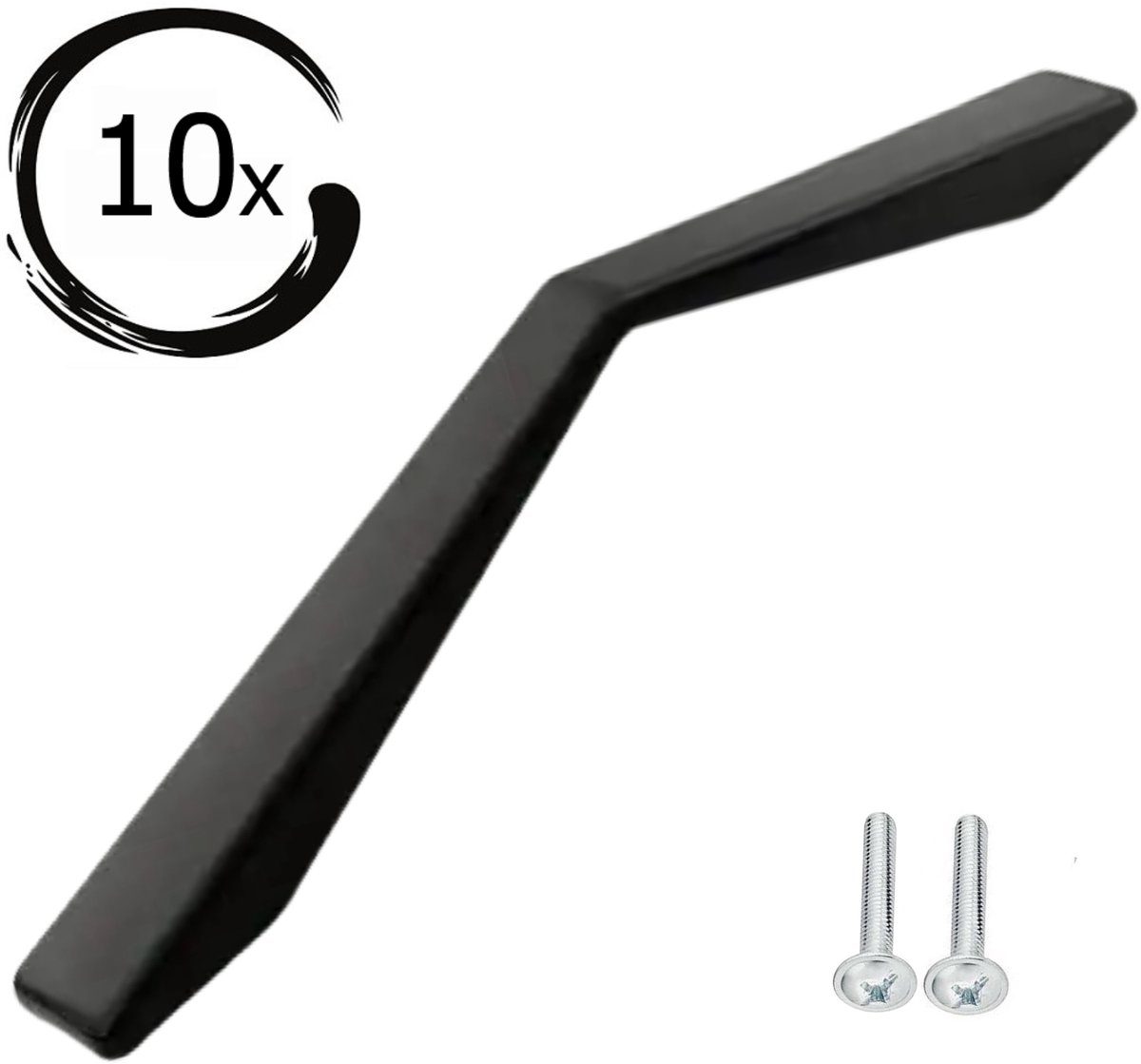 10X Klassieke handgreep 128 MM Zwart - Klassiek - Handgrepen voor deurtjes - Deurgreep Ocean - Meubelgreep - Handgreep Zwart- Keukengreep Keukenkastjes - Greep Zwart - Meubelbeslag - greepjes - Inclusief schroeven
