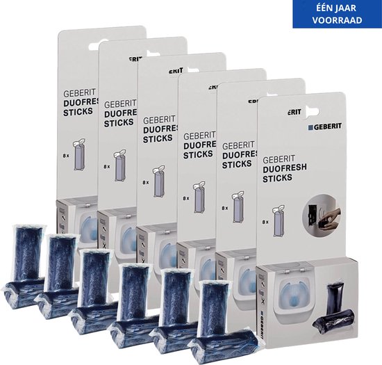 Geberit DuoFresh Sticks - 48 pièces - Pack économique - Blocs Toilettes/ WC Réservoir à encastrer