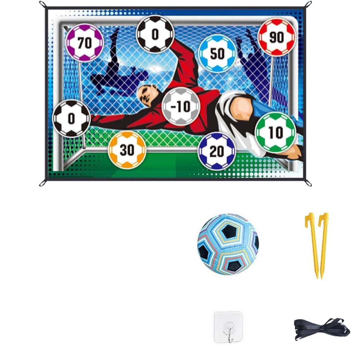 Voetbal Nauwkeurigheid Doelspel - Opvouwbare Flanel Balpad Doel Speelgoed - Binnen/Buiten Voetbalset - Kweken van Teamwerkvaardigheden en Hand-Oog Coördinatie
