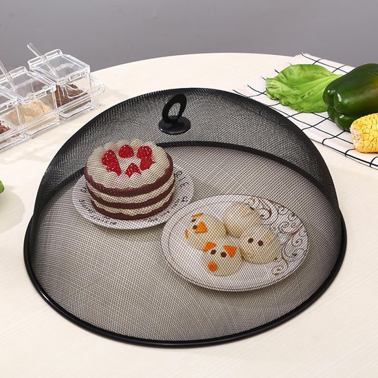 Ronde voedselafdekking, roestvrij staal, voedselafdekking, voor perfecte bescherming van levensmiddelen, barbecuegerechten, voor familiebijeenkomsten, feestjes met vrienden, kamperen，30*13.5cm — afbeelding 5