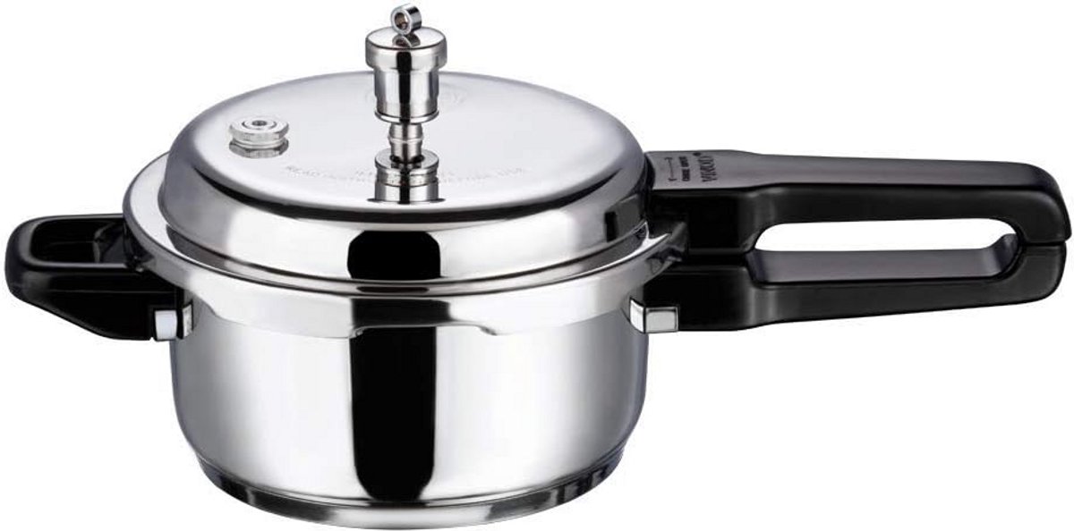 RVS Pressure Cooker 2 Liter met Sandwich Bodem - Zilver