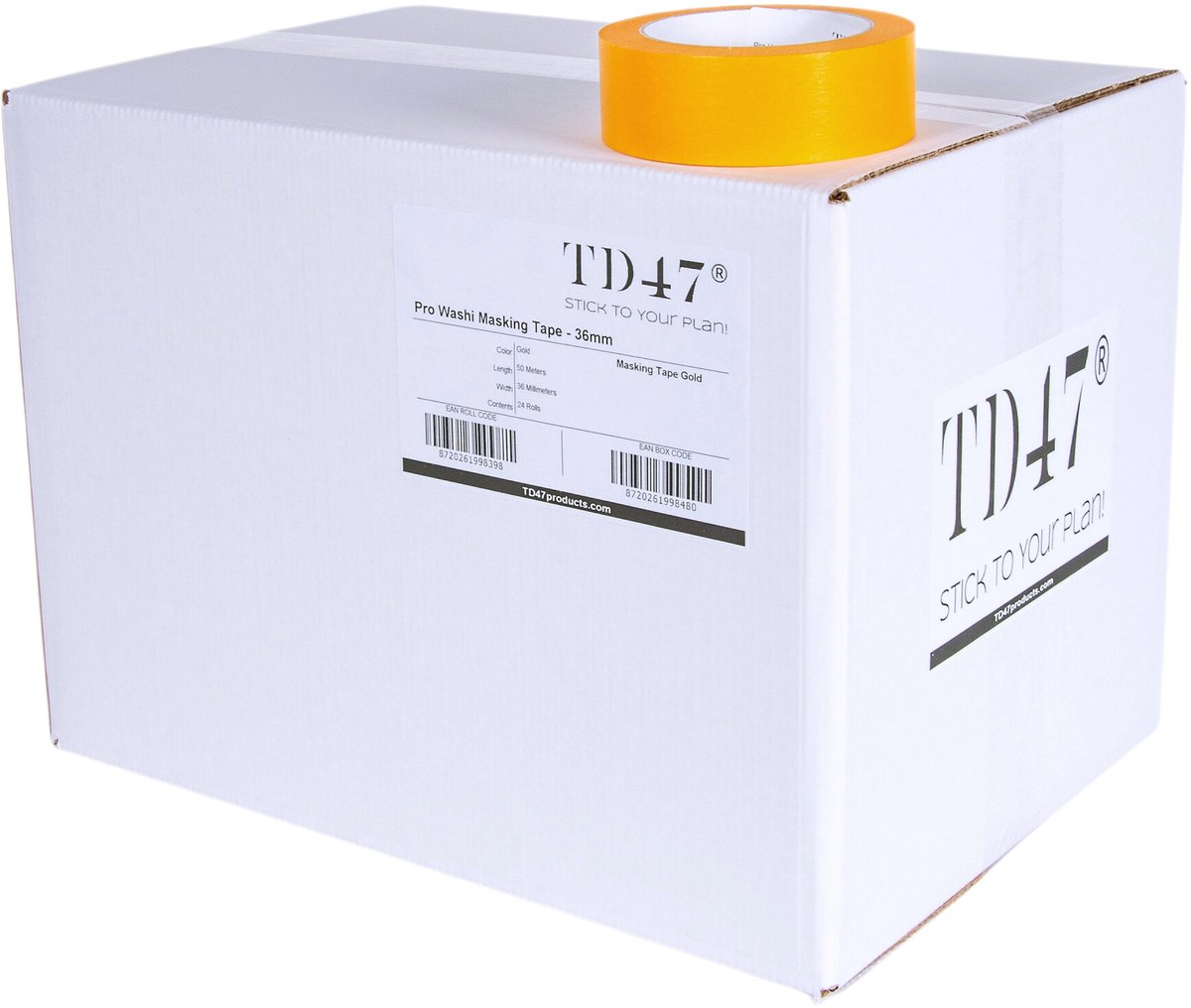 TD47 Pro Masking tape Gold 36mm x 50m (Doos 24 st.)