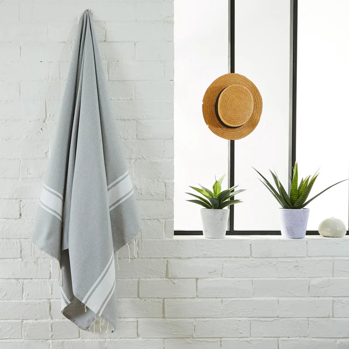 Fouta Hamamdoek By Foutas Classic Lichtgrijs 100 x 200 cm